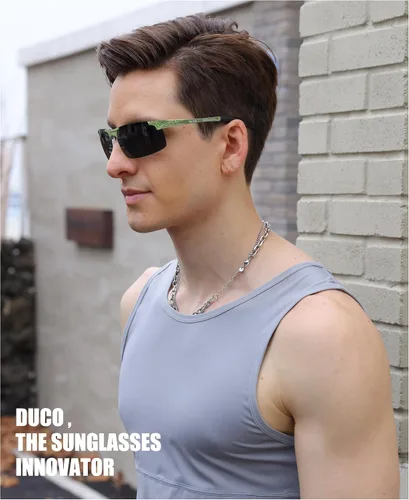 Vista 92 de Duco - Gafas de sol deportivas polarizadas para hombre con protección UV 8177s