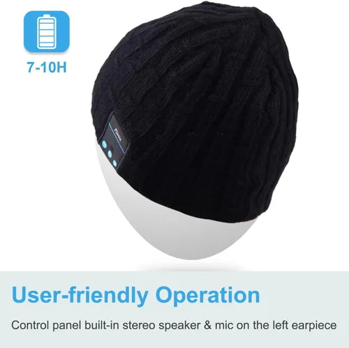 Vista 10 de Rotibox - Gorro inalámbrico con Bluetooth para deportes al aire libre, regalo de Navidad.