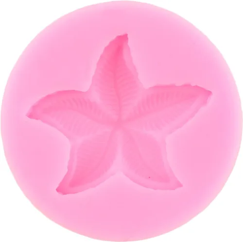 Vista 4 de Molde de silicona para fondant de temática marina, molde de silicona para estrellas de mar, mini moldes para hornear para decoración de tartas