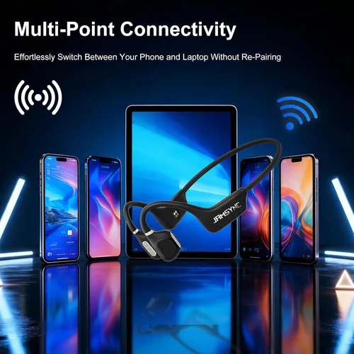 Vista 7 de Auriculares de oreja abierta, auriculares para correr Bluetooth 5.4 con micrófono integrado, auriculares Bluetooth de 14 horas y IPX5 impermeables