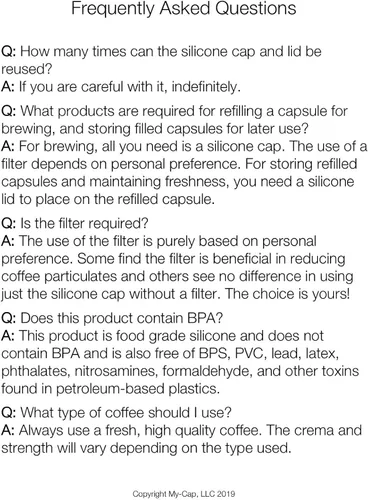 Vista 2 de My-Cap Cápsulas de silicona – Compatible con cápsulas Nespresso Vertuo – Tapón de cápsulas de café reutilizables, de grado alimenticio y sin BPA