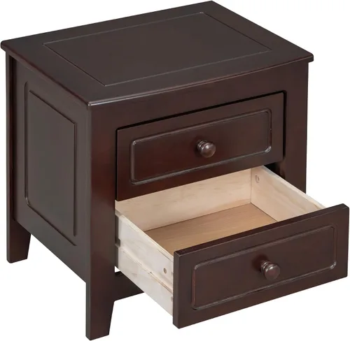 Vista 7 de Harper & Bright Designs Juego de cama de 3 piezas con plataforma de tamaño matrimonial con cabecero y dos mesitas de noche, juegos de muebles