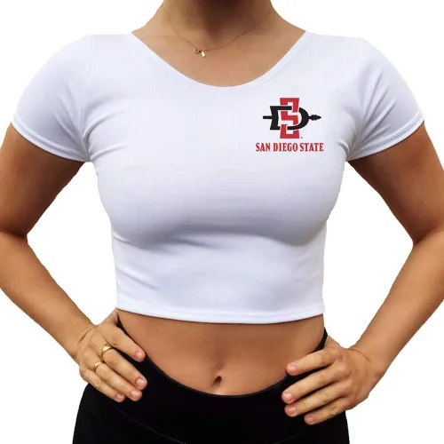 Vista 78 de Lojobands Camiseta corta ajustada para mujer, hecha en Estados Unidos, talla única