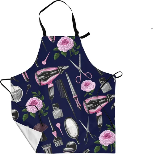 Vista 12 de Gkyygk Delantal para mujer con bolsillos, correa ajustable en el cuello y lazos en la cintura para cocinar, hornear, barbacoa, hombres y mujeres