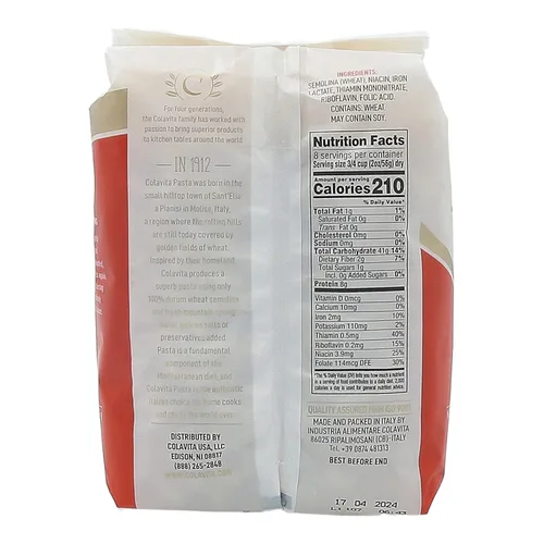 Vista 2 de Colavita Cavatappi: Pasta de sacacorchos para creaciones gourmet, gira en sabores italianos - 1 libra (paquete de 6)