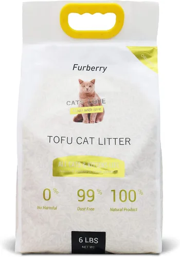 Vista 4 de Arena de soja natural, arena para gatos de tofu, aglutinante, desechable, ultra absorbente y de secado rápido, cero polvo, bajo seguimiento, sin