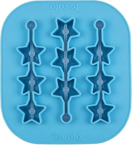 Vista 3 de Tovolo Heart Swizzle - Molde de hielo para agitador, tamaño Highball, silicona flexible, apto para lavavajillas