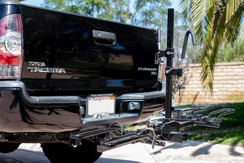 Vista 5 de MaxxHaul Soporte de plataforma para 2 bicicletas, solo receptor de 2 pulgadas, capacidad de 75 libras, compatible con bicicletas eléctricas