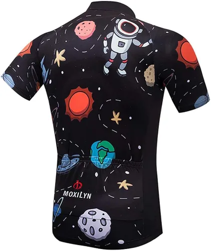 Vista 2 de MOXILYN Mens Cycling Jersey Short Sleeves Funny Jerseys Quick-Drying Bike Shirt MTB Mountain Bike Shirt