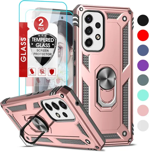Vista 205 de LeYi Funda para Moto G Stylus 2022 4G (no compatible con 5G), funda para Moto G Stylus con 2 protectores de pantalla, funda protectora de grado Oro