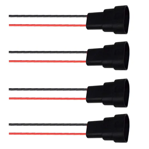 Vista 9 de Paquete de 4 adaptadores 9005 9006 HB3 HB4 hembra de arnés de cableado para faros antiniebla