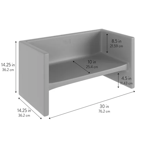 Vista 3 de Children's Factory Adapta-Bench, CF910-029 Azul, asientos flexibles para niños, aulas, muebles preescolares y de guardería, sillas para niños