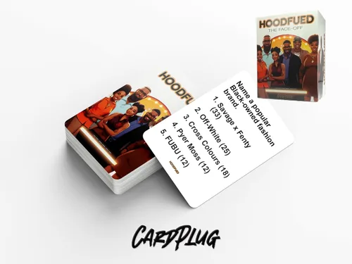 Vista 5 de HoodFued: el mejor juego de cartas de trivia familiar – Un juego centrado en la cultura que reúne a amigos y familiares para divertirse y conocer