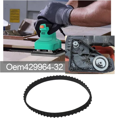 Vista 2 de 2 correas de transmisión 429964-32 compatibles con Black and Decker Sander BR300 11 pulgadas de longitud 1/5 pulgadas separación de dientes paso 55