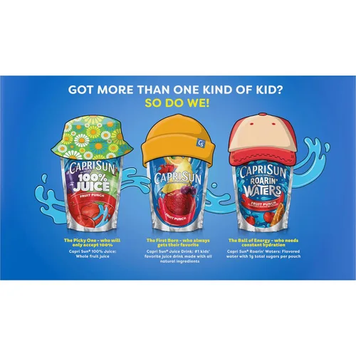 Vista 4 de Capri Sun Bebida de jugo, caja de 10 unidades enfriador de montaña, bolsas de 6 onzas líquidas