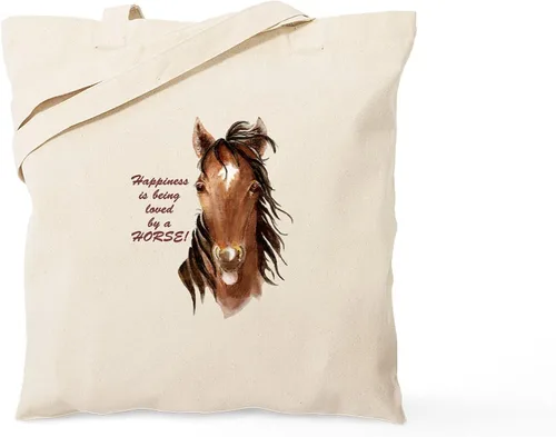 Vista 30 de CafePress Id Rather Be Riding! Bolsa de mano de caballo Bolsa de lona natural, bolsa de compras de tela, Caqui