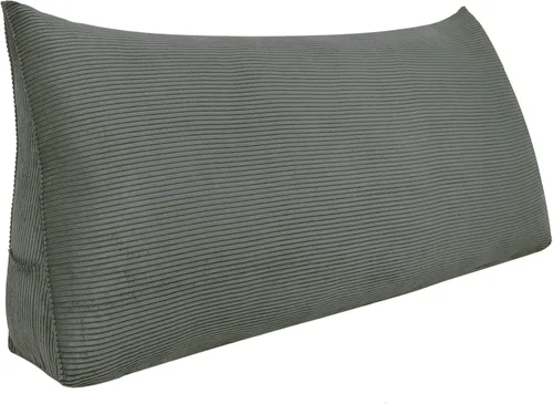 Vista 11 de WOWMAX Almohada de cuña para cabecero de cama de día, con funda extraíble, sin botones, tamaño matrimonial