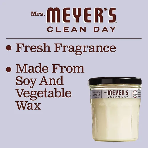 Vista 4 de Mrs. Meyer's - Vela perfumada de soja para aromaterapia, 35 horas de tiempo de combustión, hecha con cera de soja, lavanda, 7.2 onzas (paquete de 3)