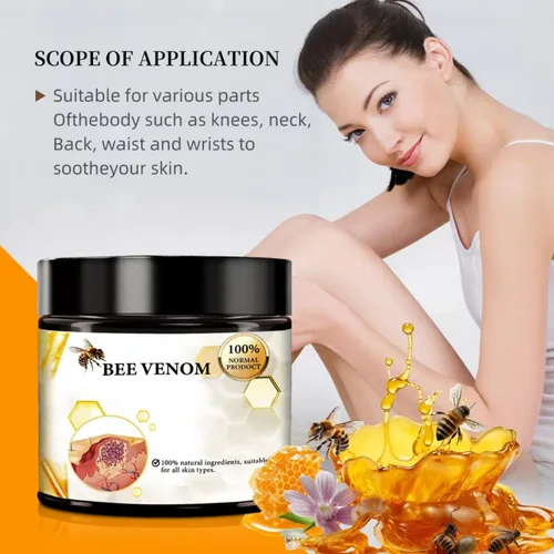 Vista 2 de Bee Venom Cream, nueva crema reparadora de tratamiento de la piel para todas las partes del cuerpo, gel de miel suave profesional para todo