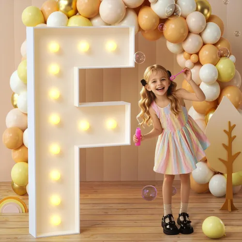 Vista 60 de imprsv Letras con luz para marquesina, letras de mosaico de 3 pies de alto con luz para decoración de baby shower, graduación, grandes