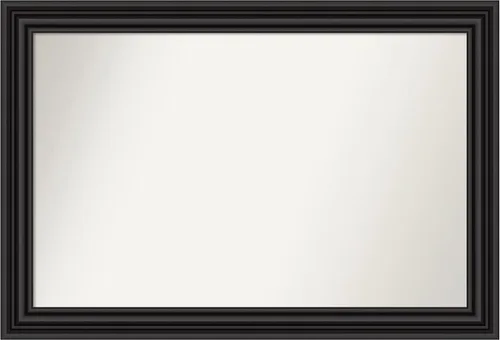 Vista 51 de Amanti Art Espejo personalizado, espejo de baño negro puente, espejo de pared o espejo de tocador de baño sobre el fregadero (26 x 26 pulgadas)