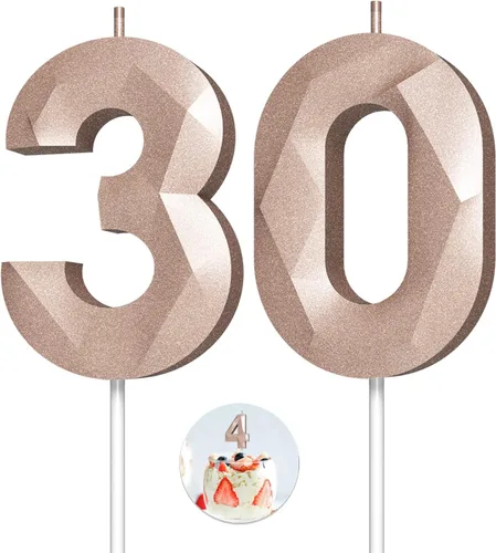 Vista 89 de Velas de cumpleaños con números (0 velas negras), forma de diamante 3D, decoración de pastel de feliz cumpleaños para niños y hombres, cumpleaños