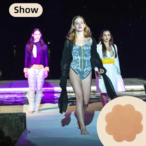 Vista 7 de Sibba Pezón Cubierta Empanadas Almohadillas Pétalos De Mama Pegatinas Cinta Pasty Nipless Lift Stickiness Pegajosa Lencería Vestido De Novia
