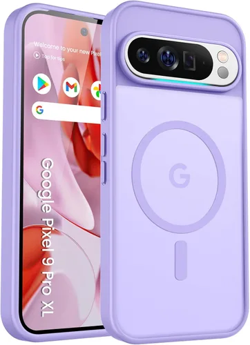 Vista 139 de Funda para teléfono Google Pixel 9 Pro XL, Compatible con Magnético, Protección contra Caídas de Grado Militar Translúcida Mate Resistente a Golpes