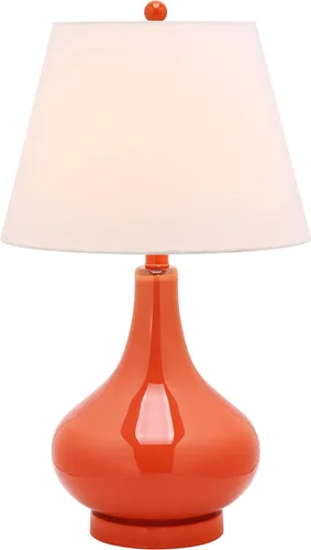 Vista 6 de Safavieh lámpara de calabaza, luz de vidrio para mesa.