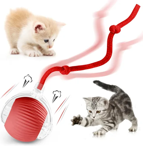 Vista 8 de Pelotas interactivas para gatos de interior, juguetes automáticos mejorados para gatos adultos aburridos en interiores, pelota, Peppy Pet Ball