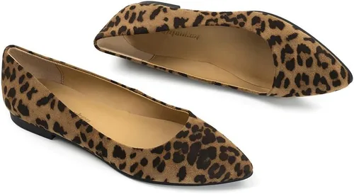 Vista 6 de FUNKYMONKEY Zapatos planos clásicos de ballet para mujer, zapatos planos casuales y cómodos