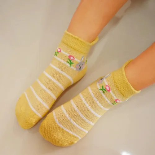 Vista 4 de RATIVE Calcetines antideslizantes con puños para bebés, niños y niñas