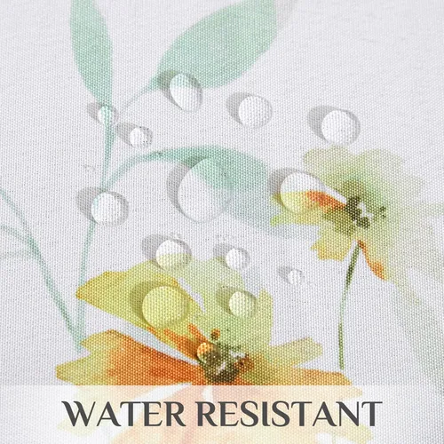 Vista 4 de Softalker Mantel rectangular de primavera, mantel de Pascua impermeable con flores silvestres, resistente a las manchas, sin arrugas, mantel floral
