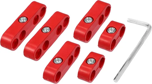 Vista 8 de X AUTOHAUX 1 Unidades 0.276 in-0.315 in Motor de Coche Bujía Separador de Alambre Telares Divisor Organizador Abrazadera Plástico Azul