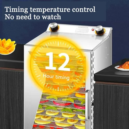 Vista 5 de Food Dehydrator Machine with 14 Stainless Steel Layers,1000W Freeze Dryer Machine with Digital Timer and Temperature Control,360° Circulation,Meat