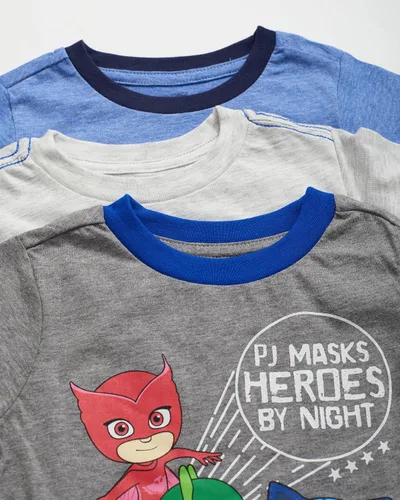 Vista 5 de Pj Masks 3 playeras para niños