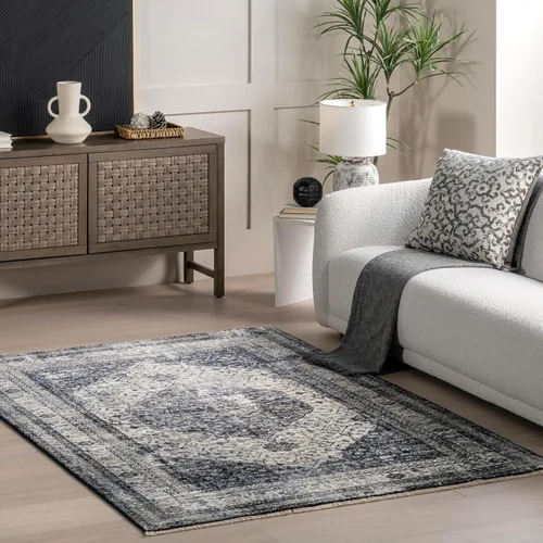 Vista 14 de nuLOOM Alfombra de interior con borlas de alto rendimiento, tejida a máquina, fácil de limpiar, duradera, sin deshilachado, 9 x 12 pies, Charvi