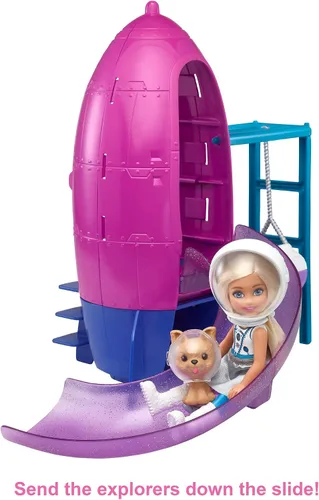 Vista 3 de Barbie Space Discovery Chelsea Doll & Rocket Ship - Set de juego con cachorro