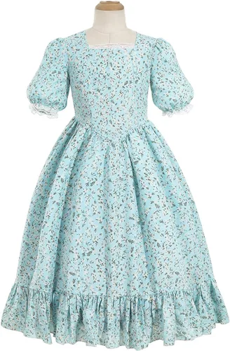 Vista 8 de Nuoqi - Vestidos de pionera para niñas, disfraz colonial