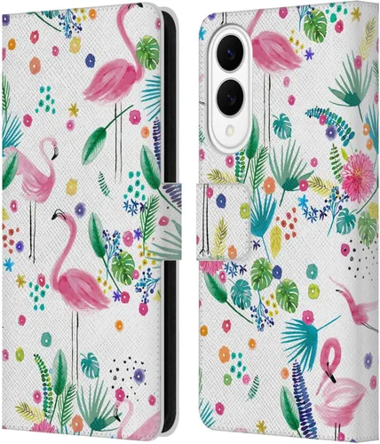 Vista 181 de Head Case Designs Officially Licensed Ninola Brushstrokes Black Summer Patterns Leather Wallet Case Compatible with Samsung Galaxy A07 4G