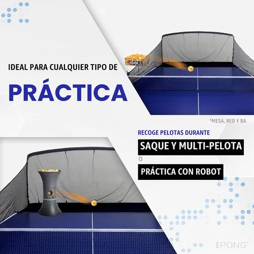 Vista 5 de JOOLA iPong - Red de captura de fibra de carbón para mesa de ping-pong - Red de práctica que se adjunta a la mesa de ping-pong para la recolección