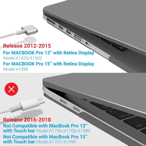 Vista 43 de IBENZER - Compatible con Funda para MacBook Pro de 13 Pulgadas 2015 2014 2013 Finales 2012 A1502 A1425, Carcasa Rígida con Cubierta para Teclado