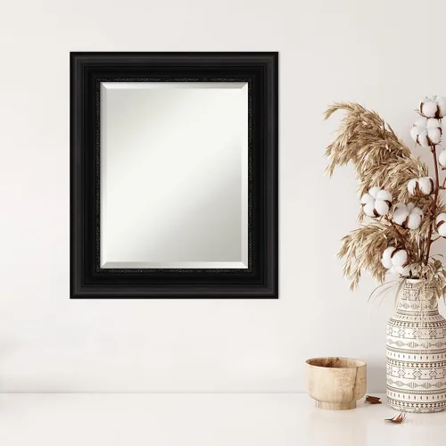 Vista 5 de Amanti Art Espejo de pared, espejo de marco negro para decoración de pared o para usar como espejo de baño para sobre el fregadero