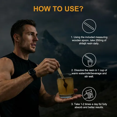 Vista 4 de Shilajit - Resina orgánica pura del Himalaya, resina Shilajit con ácido fúlvico y más de 85 minerales traza para energía, sistema inmunológico