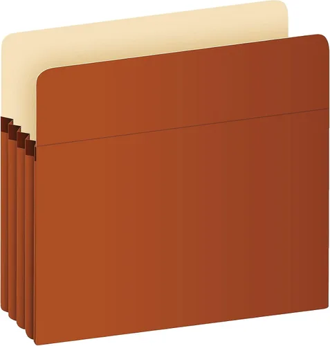 Vista 2 de Pendaflex 1524EAM - Bolsillos para archivos, antimoho, 3-1/2 pulgadas Exp, carta, 10/BX, rojo