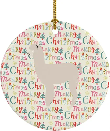 Vista 102 de Caroline's Treasures Adorno de cerámica de avestruz común para árbol de Navidad, decoración colgante para el hogar, Navidad, vacaciones, fiesta