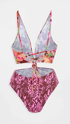 Vista 3 de Maaji Mamba Samba Rosette de una pieza convertible de corte descarado para mujer