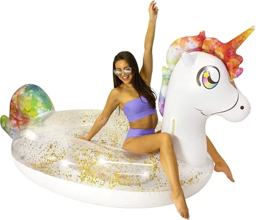 Vista 8 de Poolcandy Gigantic Inflatable 2 to 3 Person Pool, Beach, and Lake Swim rafts