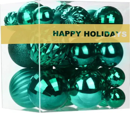 Vista 178 de Esferas pequeñas de Navidad de bronce y dorado de 1.6 pulgadas, adornos para decoración de árbol de Navidad, bolas colgantes inastillables