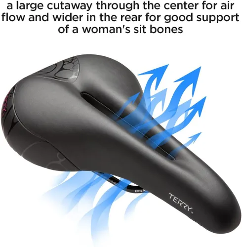 Vista 3 de Terry Butterfly Cromoly - Asiento de bicicleta para mujer - Flexible y cómodo - Funda Dura-Tek